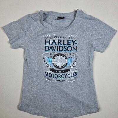 Harley-Davidson T-Shirt Conrad s Joliet IL ''City of Blues'' 2020 Grey Size S