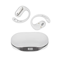 Bluetooth AI Earphones Translation 144 Languages Charging Case White Display