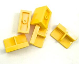 Lego 5 New Black Panels 1 x 2 x 1 with Rounded Corners and Center Divider Pieces