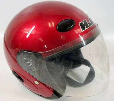 hjc cl 33 motorcycle helmets HJC CL-33 CL33 Cherry Red Transparent Visor Full Head Motorcycle Helmet  Size S