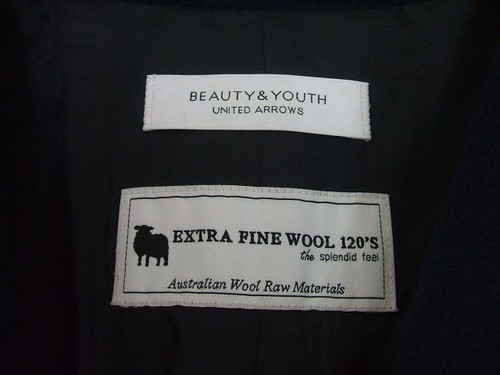 BEAUTY&YOUTH Chester coat Navy sizeS mens Used 1-1127A♪ - Picture 3 of 4