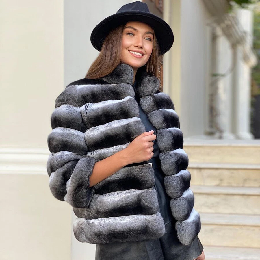 Rabbit fur hotsell jacket ebay