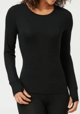 Free Country 2-PACK Women Black Microtech Heat Base Layer LS Shirt NWT S M L 2XL