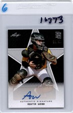 ASHTIN WEBB 2020 LEAF PERFECT GAME NATIONAL SHOWCASE BLACK AUTO /50 *10373