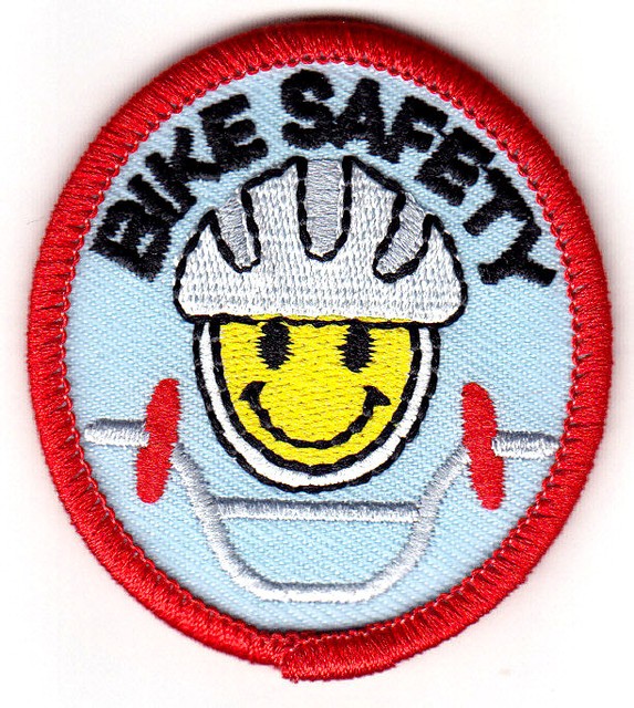 BIKE SAFETY Iron On Patch Sports Bikers Bicycles eBay