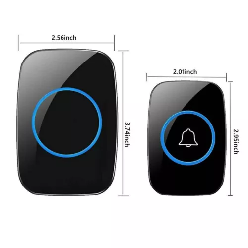 Wireless Doorbell Chime Outdoor Waterproof Receiver Adjustable Volume 1000FT Kit - Picture 17 of 19