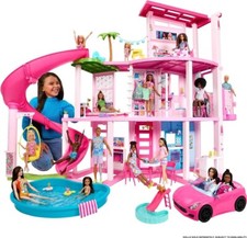 Image of Barbie Dream House Playset Pool Party Doll House [157L x 70.1D x 114.3H cm]