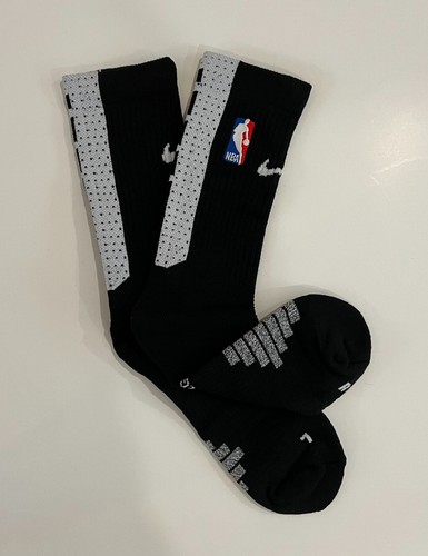 Nike NBA ELITE Basketball Socks DRI-FIT Size Large. White & Black. Crew & Ankle. - Picture 3 of 9