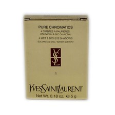 YSL PURE CHROMATICS 4 WET  DRY EYE SHADOWS WATER SOLVENT 5G 1 NIB-YSL57123