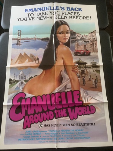 EMANUELLE AROUND THE WORLD ORIGINAL POSTER and INSERT