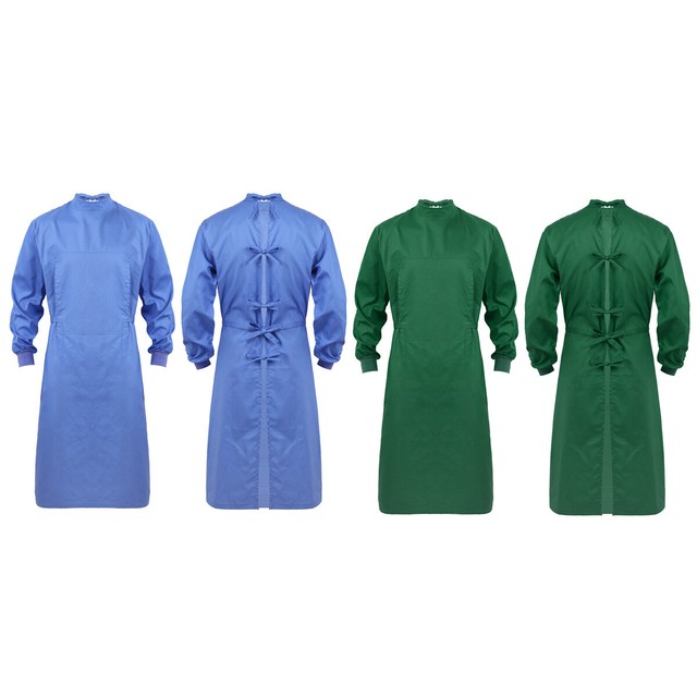 Unisex Medical Reusable Surgical Gown Operating Hospital Scrubs Uniform
