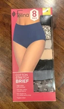 Women's Sz S Panties Felina Cotton Stretch Brief 8 Pack