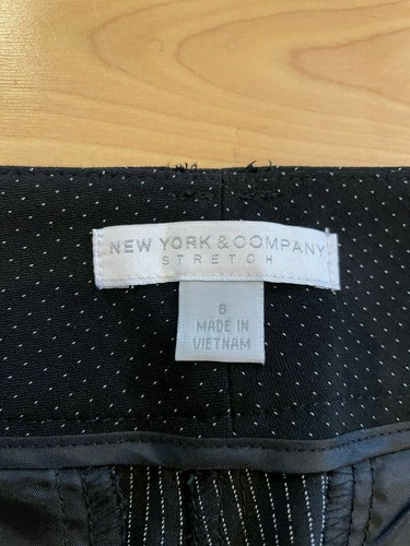 NY & Co schwarz & weiß Punkte Muster elegante Stretchhose – Damengröße 8 - Bild 8 von 10