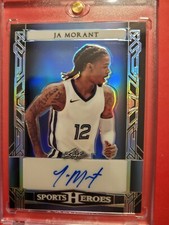 JA MORANT, LEAF 2/6 AUTO, PLATINUM BLUE, 2024 Sports Heroes