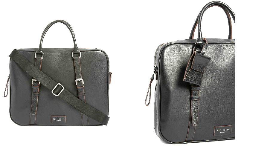 Ted Baker Men's Hooston Olive Leather Document Bag £279 UK