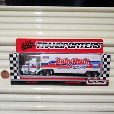 Matchbox White Rose #8 JEFF BURTON BABY RUTH 1993 CY104 Super Star Transporter