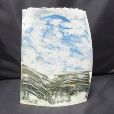 Peter Clough studio pottery porcelain blade vase, "Grey Moor", c2000