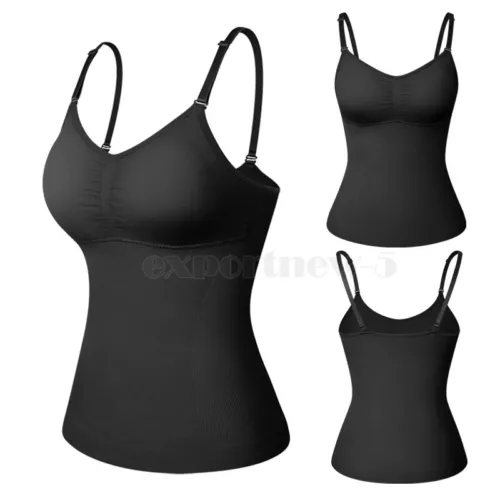 Firm Tummy Waist Control Body Shaper Slimming Cami Shapewear Seamless Vest Top - Picture 31 of 41