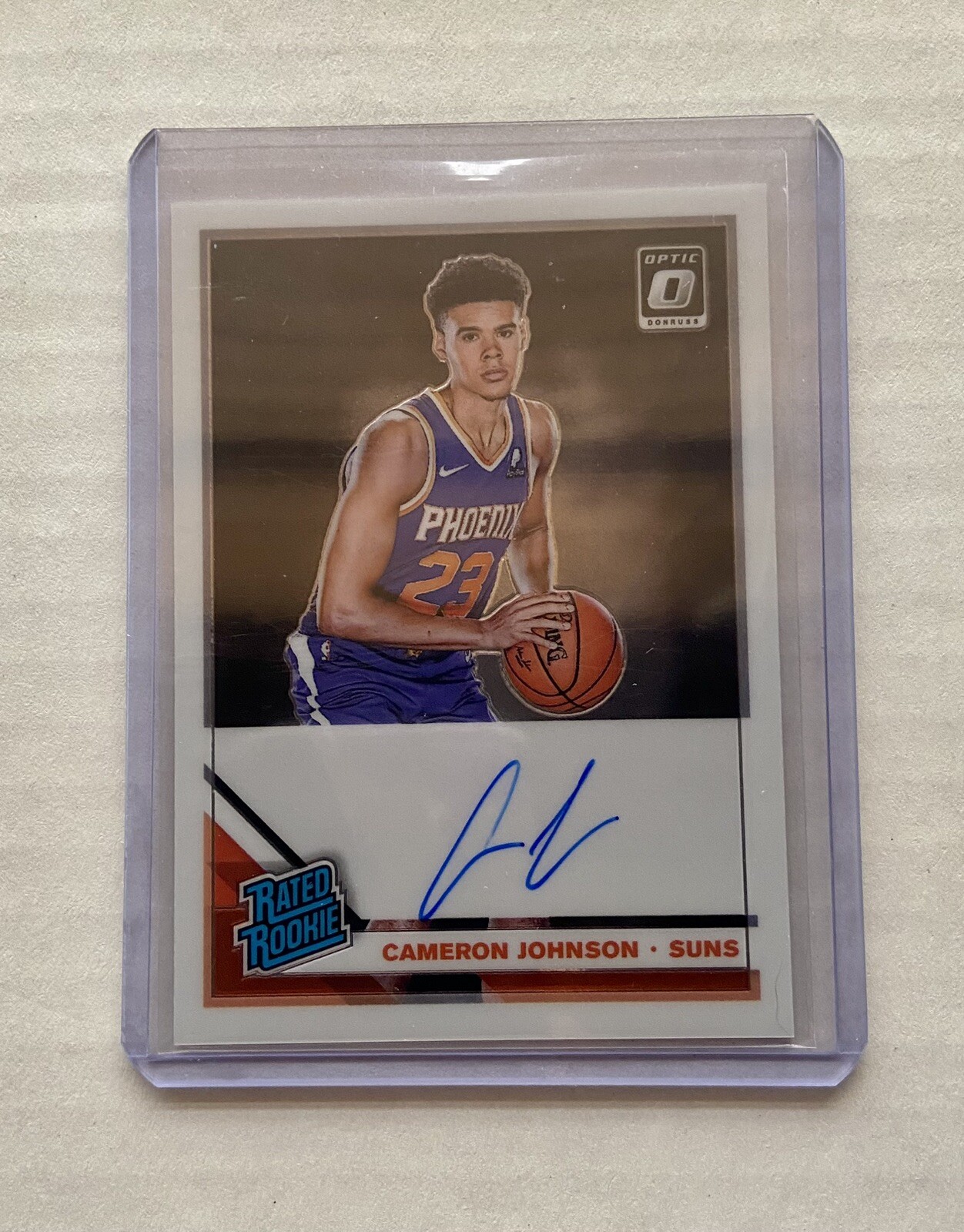 2019-20 Cameron Johnson Donruss Optic Autograph Auto (On card, Rated Rookie!)