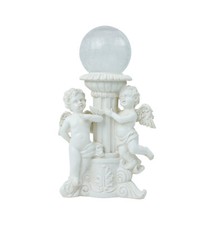 ANGEL CHERUB CRACKLE GLOBE BALL LED COLOUR CHANGING SOLAR LIGHT