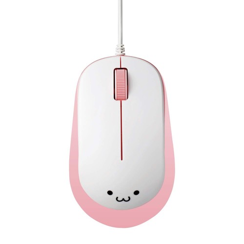 ELECOM Wired Mouse Medium Size 3 Buttons BlueLED EPRIM Pink M-Y8UBXPNNEW - Picture 1 of 7