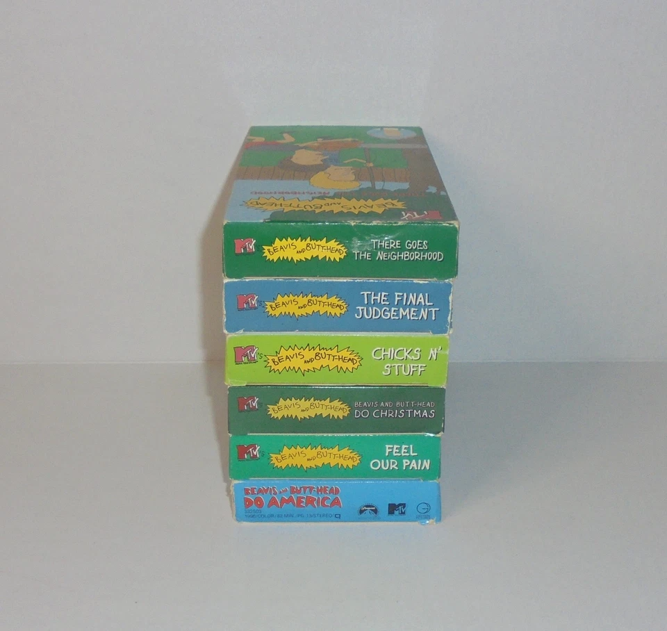 Beavis & Butt-Head 6 VHS Tape Movie Lot Vintage 90s MTV Do America Christmas - Image 4 of 4