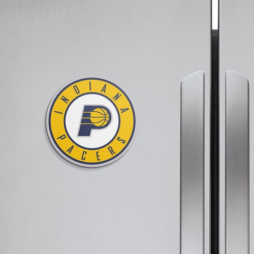 Indiana Pacers NBA | 4" x 4" runder dekorativer Magnet - Bild 2 von 2