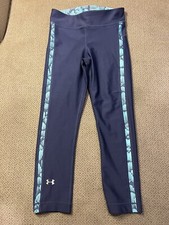 Men's Jock Under Armour 3/4 Bodybuilding Spandex Compression Tights Blue XS