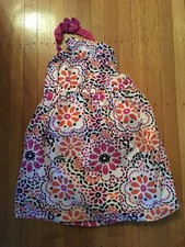 GYMBOREE SPICE MARKET FLOWER MEDALLION HALTER WOVEN DRESS Size:3T EUC
