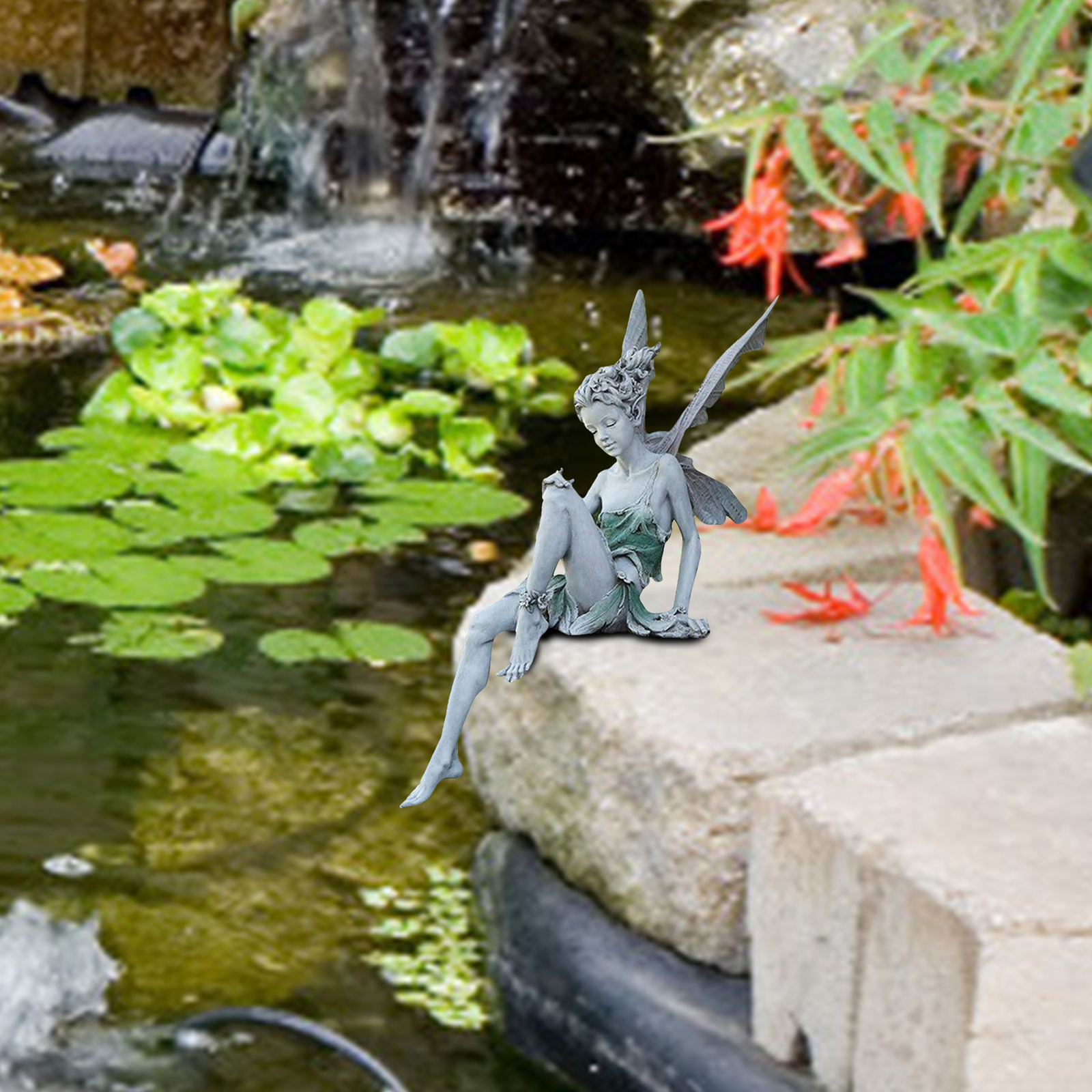 Garden Ornament Sitting Magical Fairy Figurine Angel Statue Home Decor