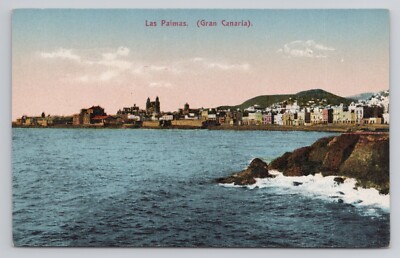 Postcard Beach Island Las Palmas Gran Canaria Spain