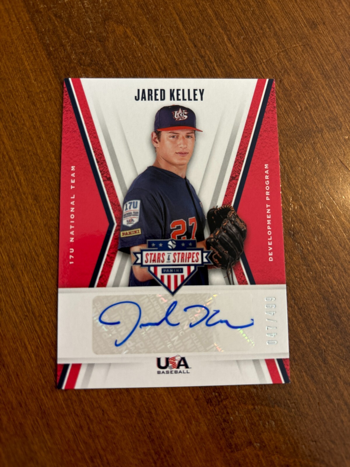 Jared Kelley 2019 Panini USA Baseball Stars Stripes Auto 17 U JK White Sox /499