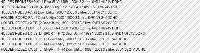 CYLINDER HEAD GASKET for HOLDEN FRONTERA MX 3.2L 6VD1 V6 1999-2004 R/H - image 2 of 2