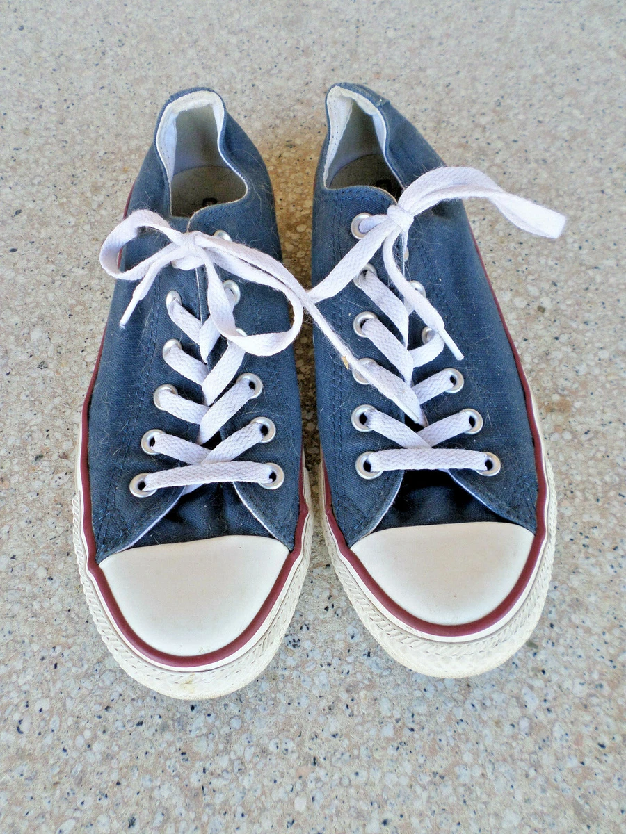 Converse All Star Red White Blue Canvas Lo Top Sneakers Women s 9