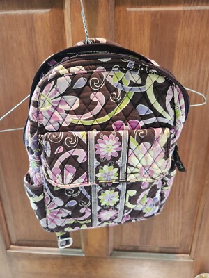 Vera Bradley Purple Floral Quilted Backpack and matching pencil case Vera Bradley Backpack Purple Punch Floral Quilted Bookbag  main image 2