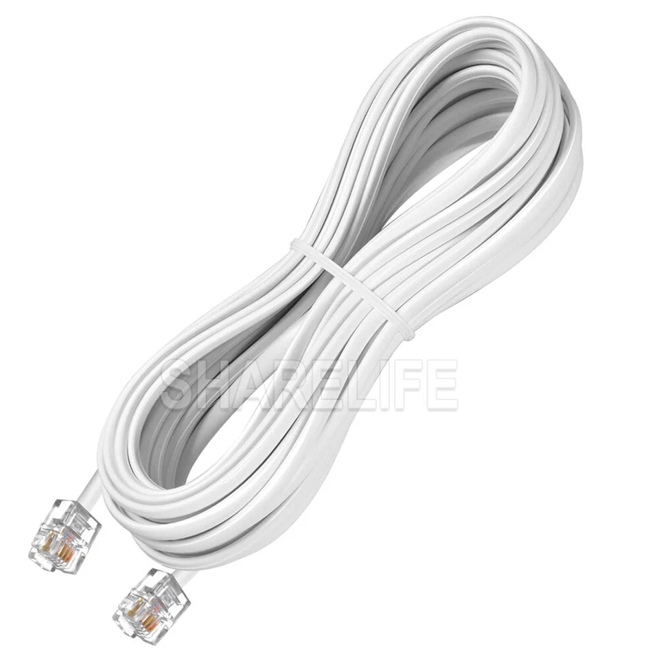 Phone Telephone Cable Extension Cord RJ11 Lead Plug ADSL2 Filter Home Modem Fax - image 2 of 4