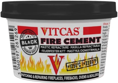 VITCAS 500 Gram Black Fire Cement - Excellent Adhesion - Converts to Rock – Patc