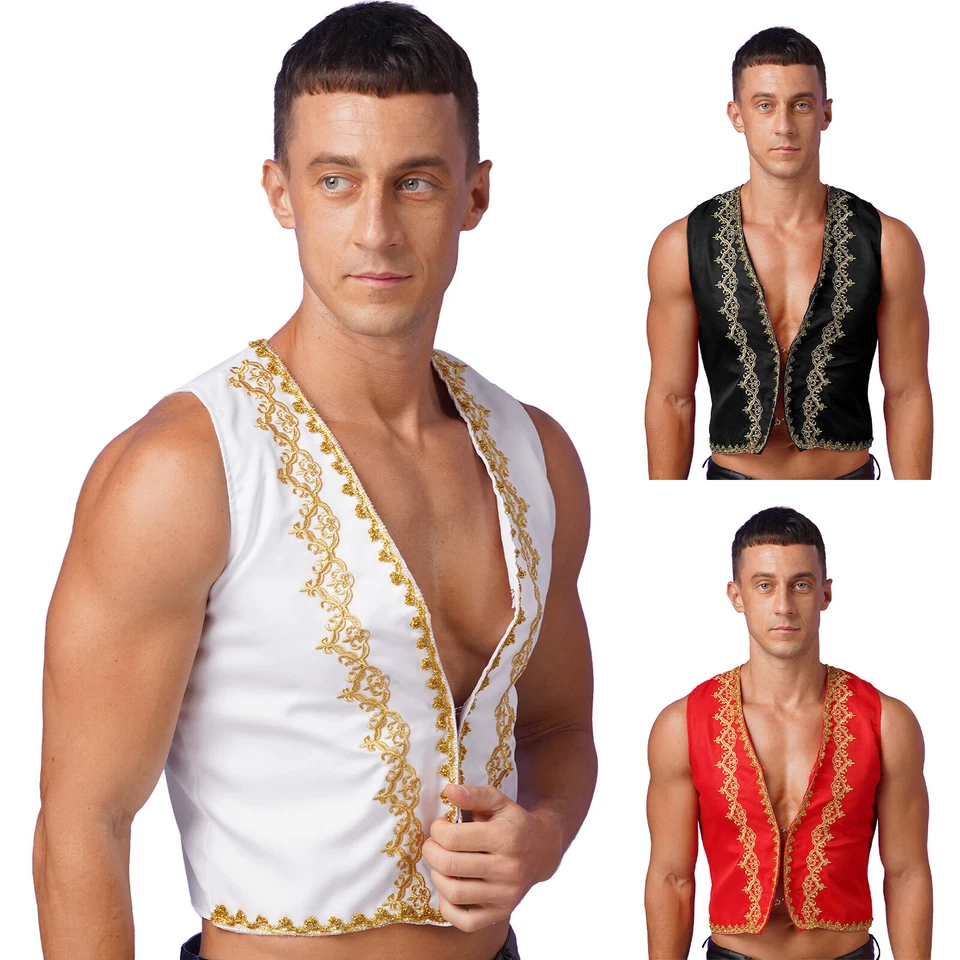 Para hombres Circo Ringmaster Disfraz Chaleco Top Halloween Juegos con disfraces Disfraz Foto 2 de 4