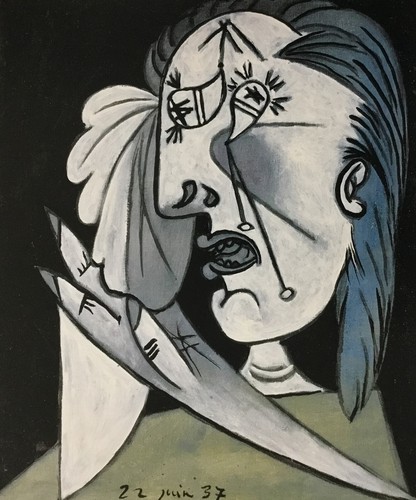 Pablo Picasso Weeping Woman with Handkerchief Custom Framed Print - Picture 2 of 2