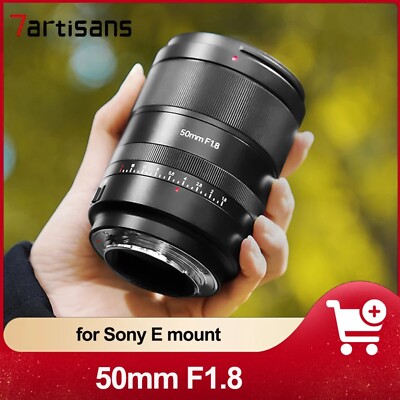 7artisans 50mm F1.8 Prime Large Aperture Portrait Lens for Sony E Mount Camera