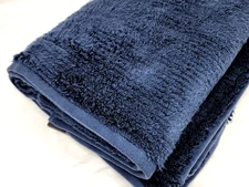 Hudson Park Collection Ribbed Bath Towel, Blue, Soft to the Touch, Blueberry