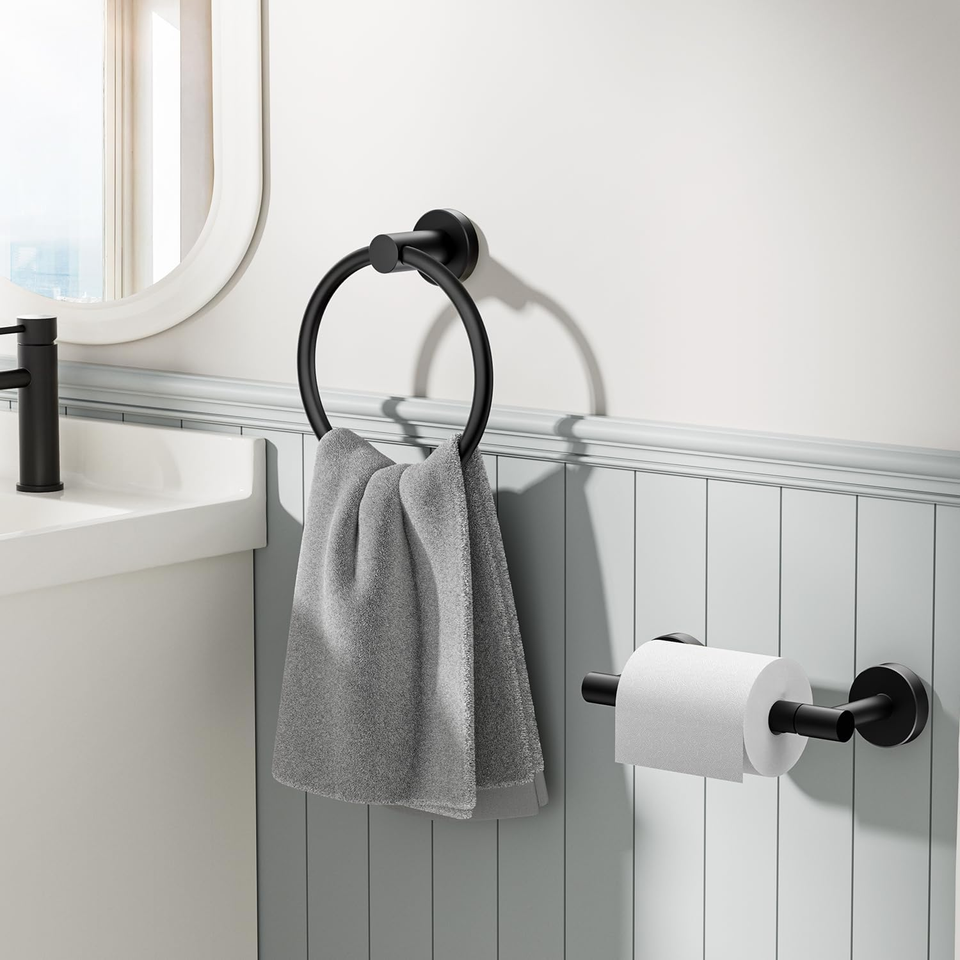 Matte Black Toilet Paper Holder Wall Mount, Sus304 Stainless Steel