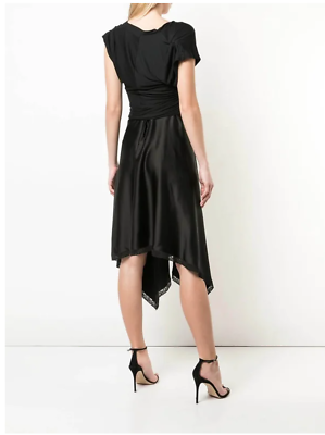 alexander wang silk tank dress New $995 ALEXANDER WANG Satin Tank Dress in Black Size 2