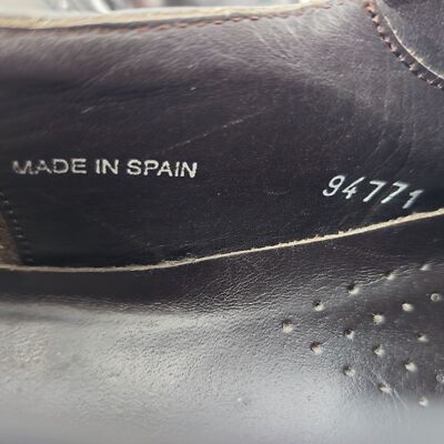 Mezlan Black Textured Deerskin Dress Shoes Mens 12M Lepanto  display picture 1