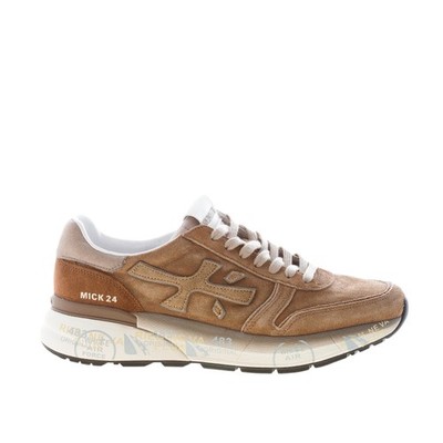 Premiata herren schuhe Sneaker Mick 7712 Veloursleder Hellbraun Delavé Effekt
