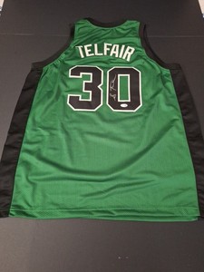 SEBASTIAN TELFAIR BOSTON CELTICS SIGNED AUTOGRAPHED CUSTOM XL JERSEY JSA-COA 