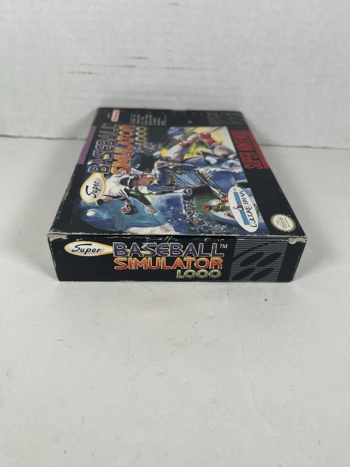 Baseball Simulator 1000 SNES CIB Complete In Box With Manual and Box - TESTED - Image 3 of 4