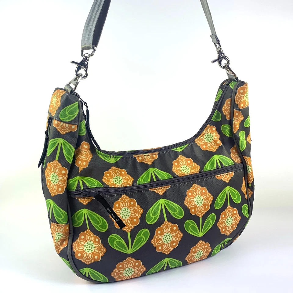Bolsa de pañales de turismo con parte inferior de pepinillo de petunia Santiago Sunset Sling Hobo Tote Pad VER Foto 2 de 4