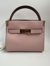Tory Burch Petite Lee Radziwill Pebbled Double Bag Pink Sand BNWT  Dustbag