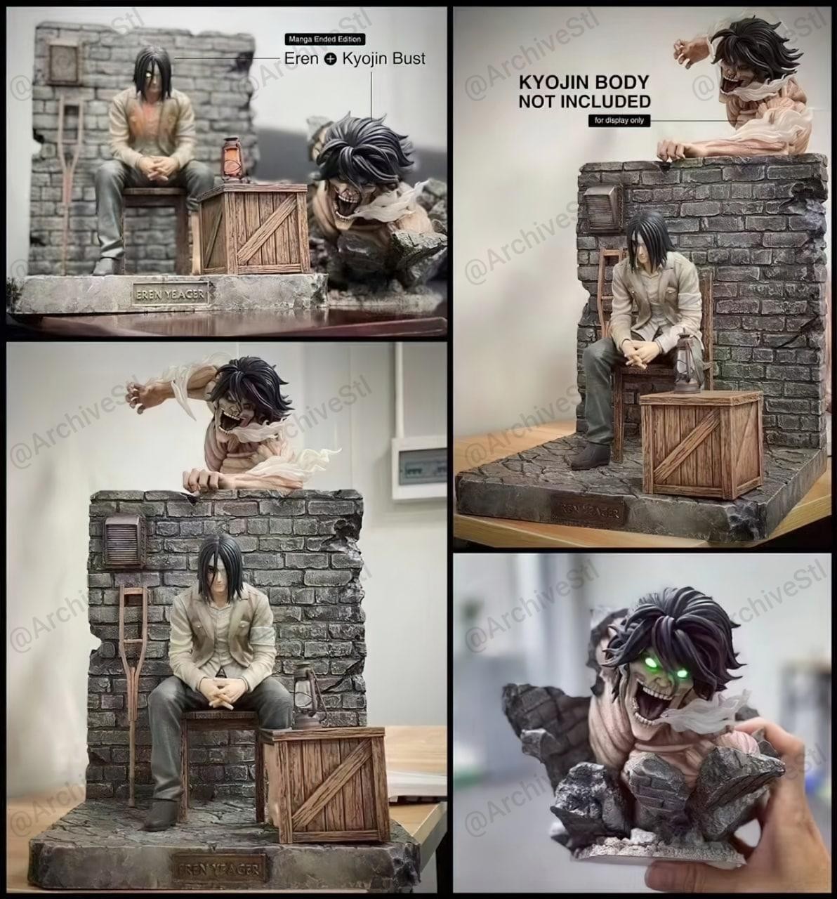 Eren Jaeger - Attack on titan figure resina dipinta a mano consegna 30 - 90 g